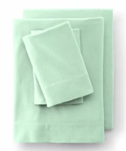 Wholesale 🧨 Comfy Super Soft Cotton Flannel Bed Sheet Set Light Fog 😉