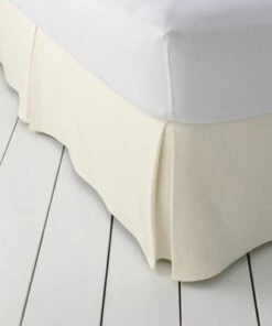 Best reviews of 👏 Basketweave Cotton Matelasse Bedskirt White 🔥