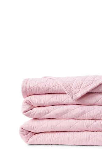 Discount 😍 Solid Diamond Double Voile Quilt Soft Tea Rose ✔️ - Image 2