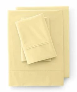 Promo 🔥 200 Thread Count Cotton Crisp and Cool Percale Pintuck Bed Sheet Set Light Orchid Bloom 👏