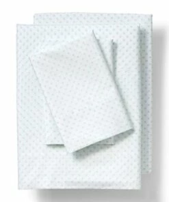 Discount 👍 200 Thread Count Cotton Crisp and Cool Percale Bed Sheet Set Crisp Peach Ditsy Dot 🤩