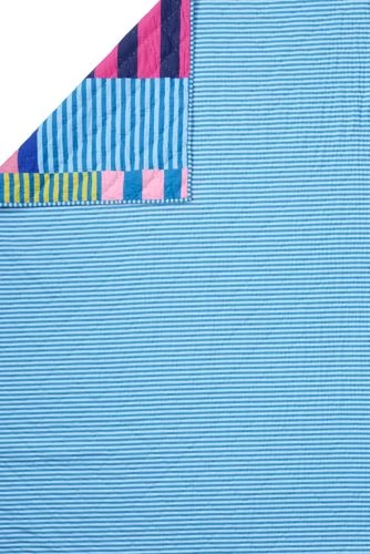 Buy ๐ Multi Stripes Colorblock Quilt Deep Sea Navy Mixed Stripes ๐ - Image 3