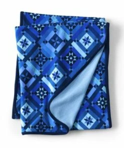 Brand new 👍 Serious Sweats Throw Blanket Deep Sea Navy Founders Stripe ❤️