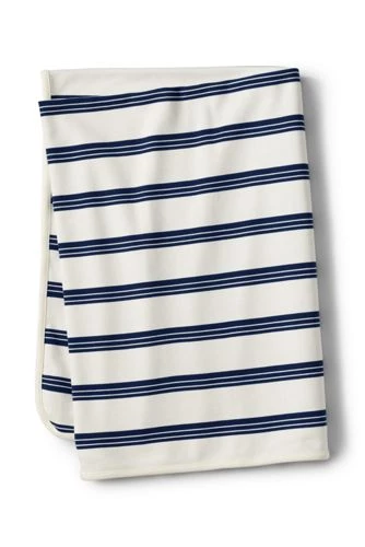 Brand new 👍 Serious Sweats Throw Blanket Deep Sea Navy Founders Stripe ❤️ - Image 7