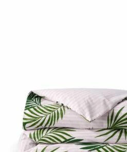 Best reviews of ⭐ Cotton Oxford Duvet Bed Cover White/Pink Striped Palm 🛒