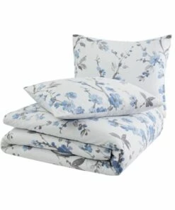 Cheap 😉 Cannon Kasumi Floral Print Comforter Set White/Blue ⭐