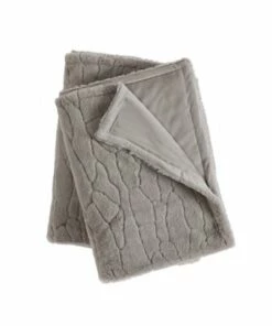 Cheap ❤️ Royal Velvet Faux Fur Plush Throw Blanket Ultimate Gray ⭐