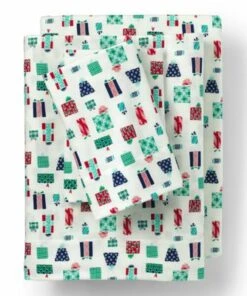 Budget 😉 Velvet Flannel Print Sheets Cloudy Blue Artisan Floral ⌛