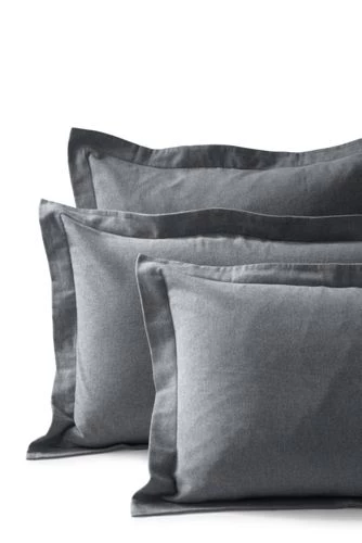 Best Sale ๐งจ Luxe Supima Cotton Heathered Flannel Duvet Bed Cover Classic Gray Heather ๐ - Image 8