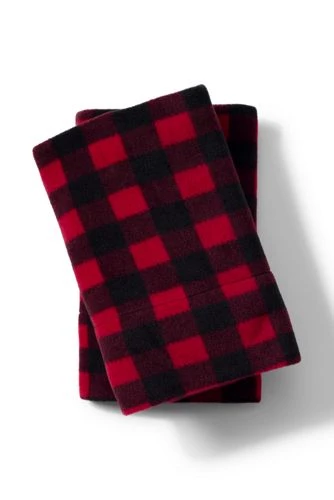 Best deal 😍 Fleece Print Sheet Set Rich Red/Black Buffalo Check 👏 - Image 4