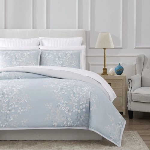 Budget 🎉 Charisma Terra Floral Print Comforter Set Grey ❤️