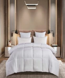 Cheap 🔔 Blue Ridge Home Fashions Naples Down Alternative Sateen Cotton Comforter White 😀