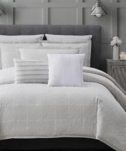 Best reviews of 👏 Charisma Bedford Cotton Comforter Set White/Gray ⌛
