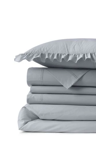 Best reviews of 😉 200 Thread Count Cotton Crisp and Cool Percale Ruffle Duvet Bed Cover White 👏