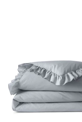 Best reviews of 😉 200 Thread Count Cotton Crisp and Cool Percale Ruffle Duvet Bed Cover White 👏 - Image 2