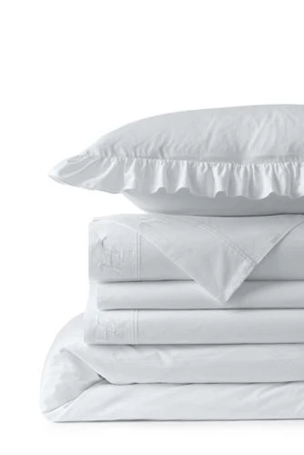 Best reviews of 😉 200 Thread Count Cotton Crisp and Cool Percale Ruffle Duvet Bed Cover White 👏 - Image 5