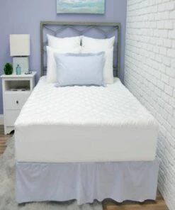 Brand new ⭐ SensorPedic Luxury Ultra Loft Gel Microfiber Mattress Pad White 🔔