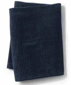 Buy ๐ Ultra Plush Reversible Sorrento Bed Blanket Deep Sea Navy Windowpane ๐ฅ