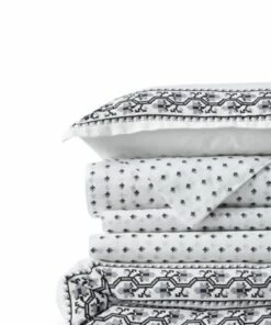 Coupon 🤩 Garment Washed Belgian Flax Linen Breathable Duvet Bed Cover Ultimate Gray Floral Stripe 🛒