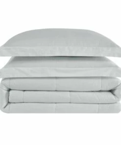 Budget 😉 Truly Calm Silver Cool Down Alternative Cotton Comforter Set White ✔️