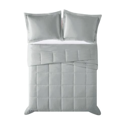Budget ๐ Truly Calm Silver Cool Down Alternative Cotton Comforter Set White โ๏ธ - Image 2