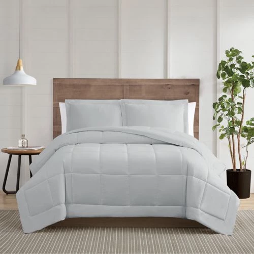Budget ๐ Truly Calm Silver Cool Down Alternative Cotton Comforter Set White โ๏ธ - Image 3