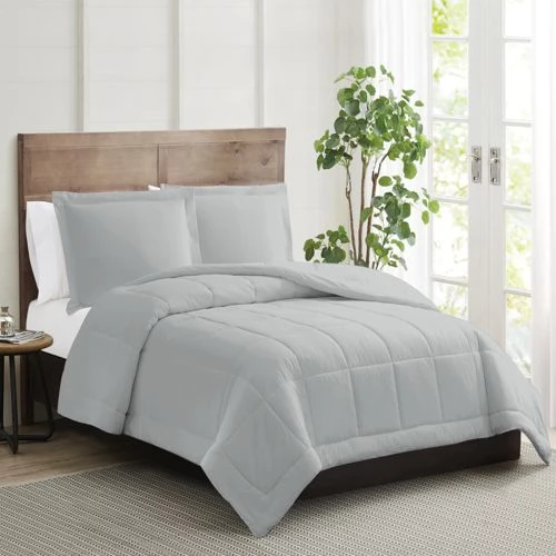 Budget ๐ Truly Calm Silver Cool Down Alternative Cotton Comforter Set White โ๏ธ - Image 4
