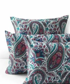 Best Pirce 💯 400 Thread Count Premium Supima Cotton No Iron Sateen Pillow Sham Harbor Blue Jacobean ⭐