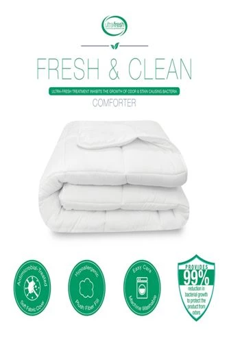 Buy ๐งจ BioPedic Fresh and Clean Comforter with Ultra-Fresh Treated Fabric White ๐ - Image 3