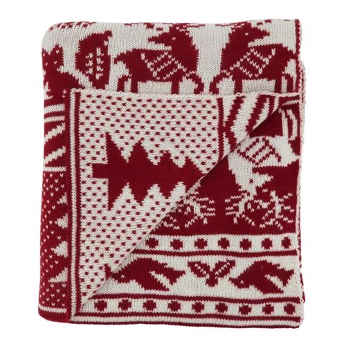 New ๐ Saro Lifestyle Knitted โ Christmas Throw Blanket Deer ๐ - Image 2