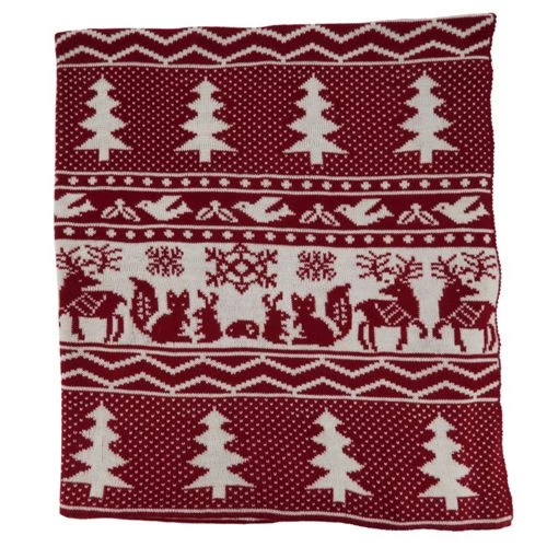 New ๐ Saro Lifestyle Knitted โ Christmas Throw Blanket Deer ๐ - Image 3