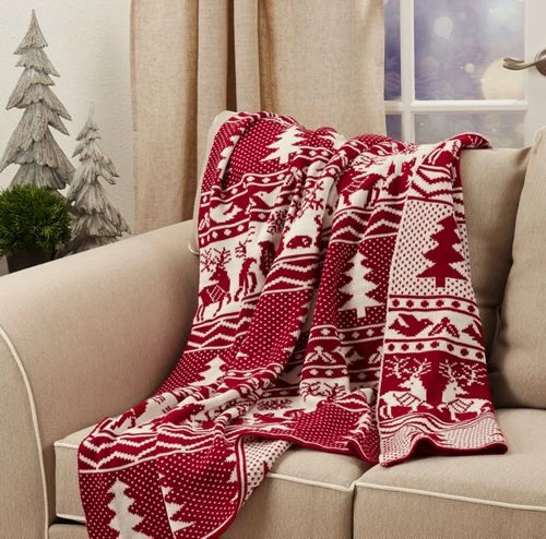 New ๐ Saro Lifestyle Knitted โ Christmas Throw Blanket Deer ๐ - Image 5