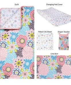 Best reviews of 🛒 Waverly Baby by Trend Lab Blooms 5 Piece Crib Bedding Set 🤩