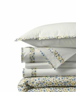 Cheap ๐งจ Draper James x Lands' End Supima Cotton No Iron Sateen Print Duvet Cover Ivory Ditsy Flowers ๐