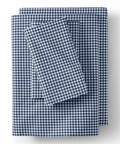 Best Pirce 😍 300 Thread Count Premium Supima Cotton Percale Yarn-Dyed Bed Sheet Set Soft Tea Rose Check 😍