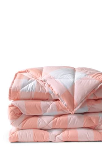 Budget ❤️ Easy Care Cotton Percale Gingham Comforter Large Light Blue Gingham 🔥 - Image 4