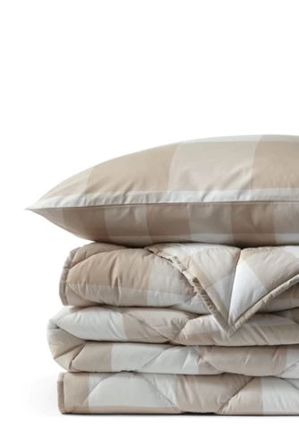 Budget ❤️ Easy Care Cotton Percale Gingham Comforter Large Light Blue Gingham 🔥 - Image 11