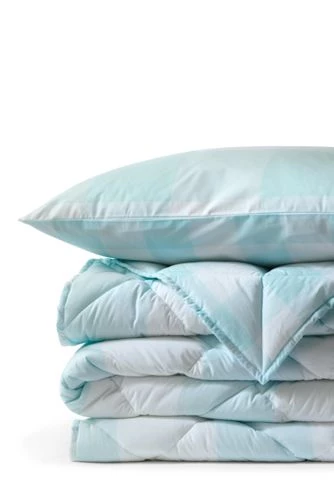 Budget ❤️ Easy Care Cotton Percale Gingham Comforter Large Light Blue Gingham 🔥 - Image 12