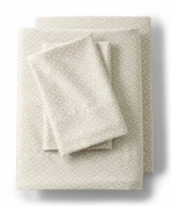 New 🔥 400 Thread Count Premium Supima Cotton No Iron Sateen Pillowcases Light Tan Geo 🎁