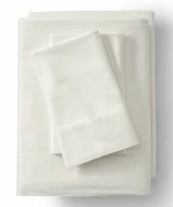 Flash Sale 🥰 120 Thread Count Garment Washed Cotton Hemp Blend Bed Sheet Set Canterbury Blue 🧨