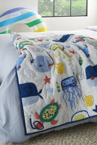 Cheap โ๏ธ Mina Victory Plush Sea Animal Print Blanket ๐ - Image 3