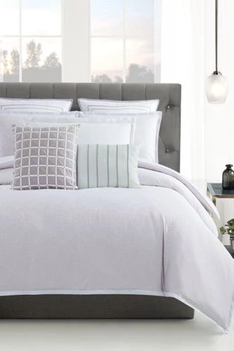 Top 10 👍 Charisma Essex Cotton Comforter Set White/Lavender ❤️