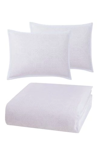 Top 10 👍 Charisma Essex Cotton Comforter Set White/Lavender ❤️ - Image 2