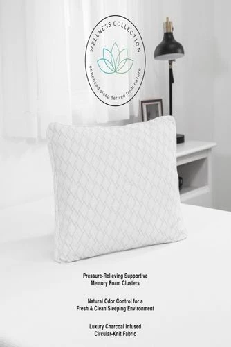 Deals ๐คฉ SensorPedic Wellness Collection Memory Foam Cluster Pillow with Charcoal Infused Cover ๐ฅฐ - Image 2