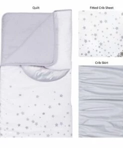 Best Pirce 💯 Trend Lab Sprinkle Stars 3 Piece Crib Bedding Set 🔥