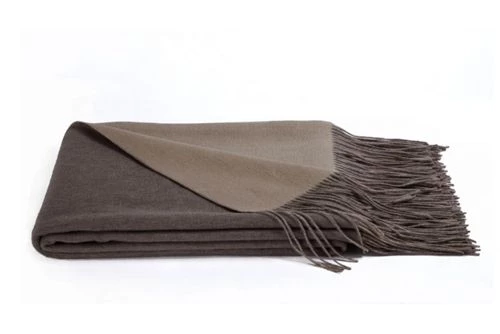 Deals 🥰 A and R Cashmere Wool and Cashmere Blend Reversible Throw Blanket Cobalt/Tiffany 🎉