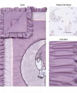 Best Sale 🌟 Trend Lab Unicorn Dreams 3 Piece Crib Bedding Set 🔔
