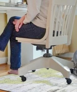 Wholesale 🎁 Bungalow Flooring Whitewash World Desk Chair Floor Mat Multi Bright 😀