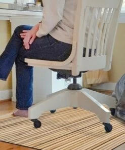 Deals 💯 Bungalow Flooring Bamboo Desk Chair Floor Mat ⭐