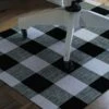 Wholesale 👏 Bungalow Flooring Plaid Desk Chair Floor Mat Navy 😉